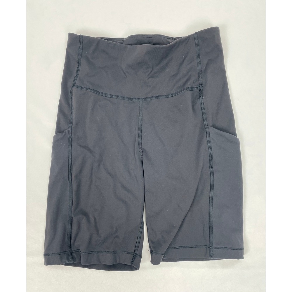 Athleta Ultimate Stash Pocket 7" Shorts Women XS Black Biker Athletic Yoga